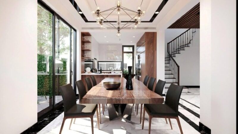 Mê mẩn với 18 mẫu thiết kế nội thất phòng ăn ấm cúng, ấn tượng