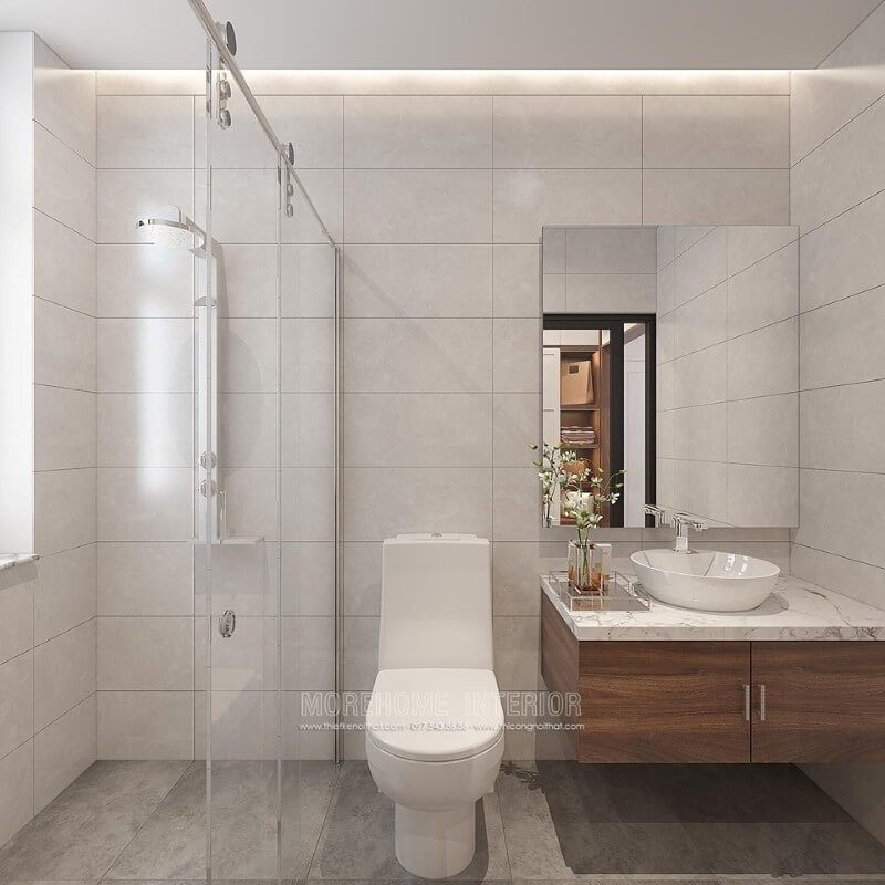 Thiết kế nhà tắm và nhà vệ sinh, 2 trong 1 có thể nói là lựa chọn vô cùng hữu ích giúp bạn có thể tận dụng tối đa diện tích mà vẫn đảm bảo công năng, phòng tắm vách tắm kính cửa trượt kết hợp phòng vệ sinh mà vẫn giữ vẻ đẹp sang trọng, độc đáo.