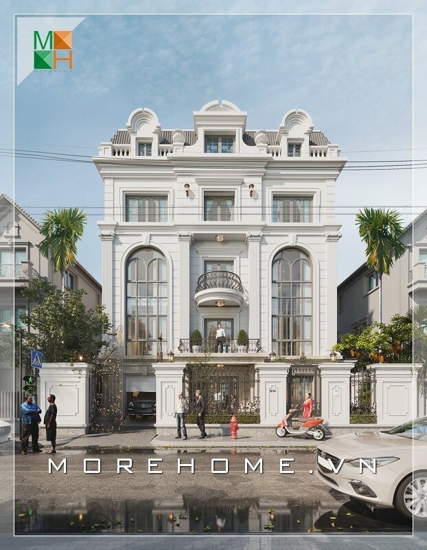 Lối thiết kế kiến trúc tân cổ điển cho biệt thự được giới thương gia yêu thích và hướng đến bởi sự sang trọng và đẳng cấp